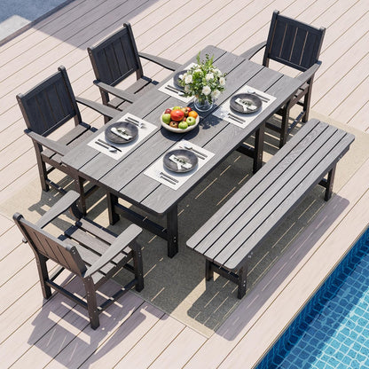 Corex HDPE Outdoor Dining Set, 6-Piece