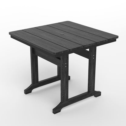 Corex HDPE Outdoor Dining Set, 7-Piece, Black