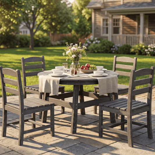 Corex HDPE Round Dining Set, 5-Piece