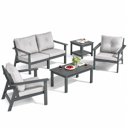 Corex HDPE Outdoor Sectional Sofa, 6-Piece