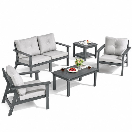 Corex HDPE Outdoor Sectional Sofa, 6-Piece