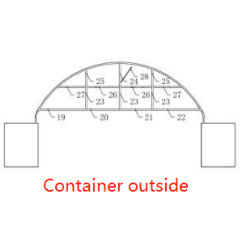 Half Front Panel for W 40FT x L 40FT x H 13FT