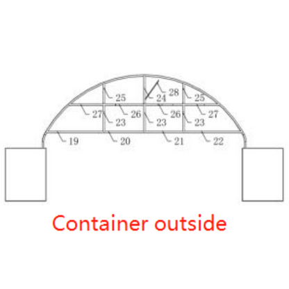 Half Front Panel for W 40FT x L 40FT x H 13FT