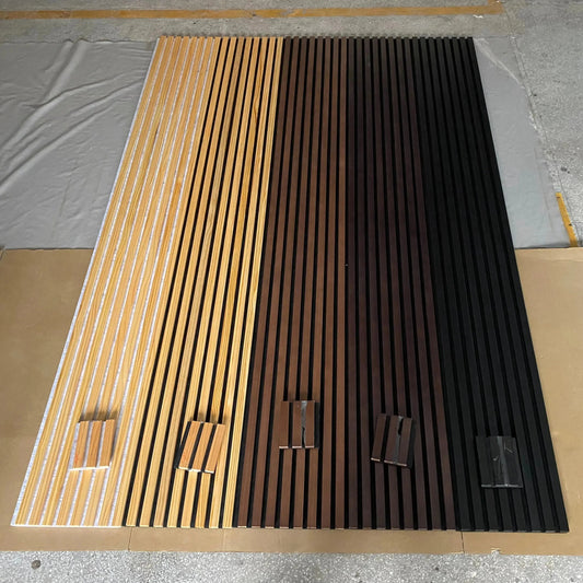 Hausvita Acoustic Solid Wood Slat Wall Panels ( 2 Panels Per Box ) - Wholesale