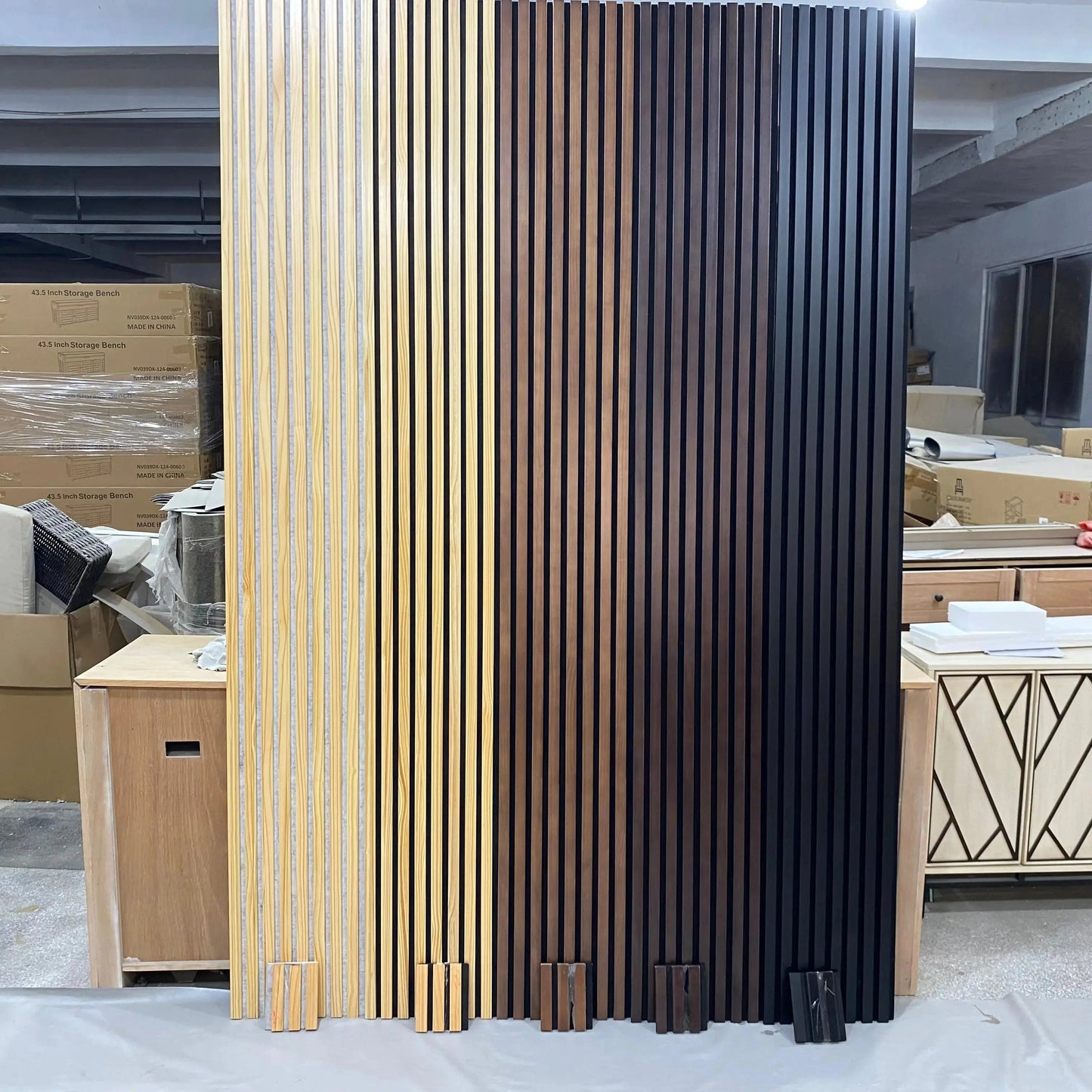 Hausvita Acoustic Solid Wood Slat Wall Panels ( 2 Panels Per Box ) - Wholesale