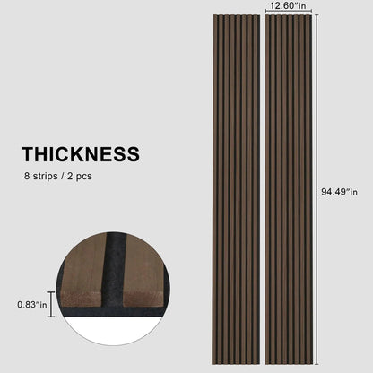 Hausvita Acoustic Solid Wood Slat Wall Panels ( 2 Panels Per Box ) - Wholesale