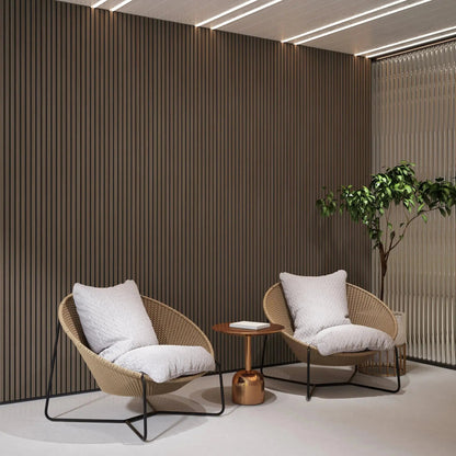 Hausvita Acoustic Solid Wood Slat Wall Panels ( 2 Panels Per Box ) - Wholesale