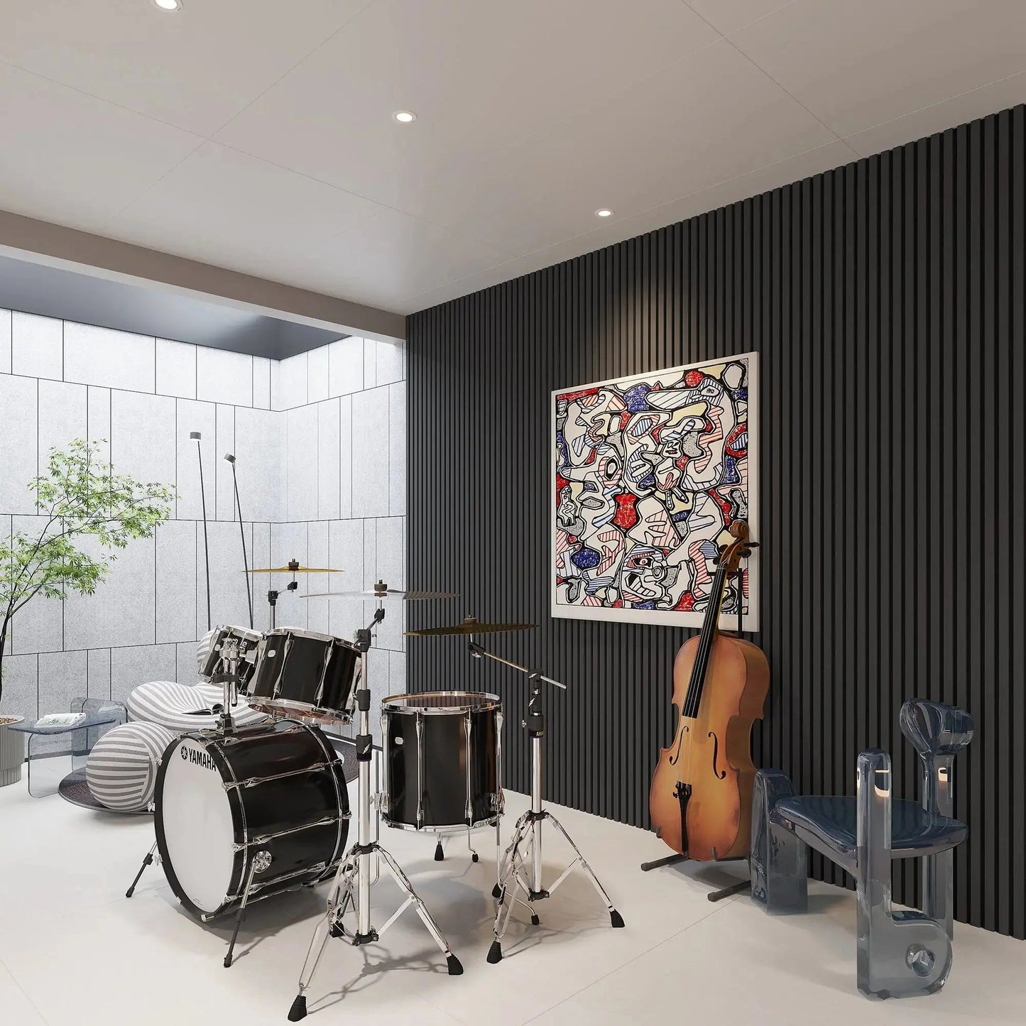 Hausvita Acoustic Solid Wood Slat Wall Panels ( 2 Panels Per Box ) - Wholesale