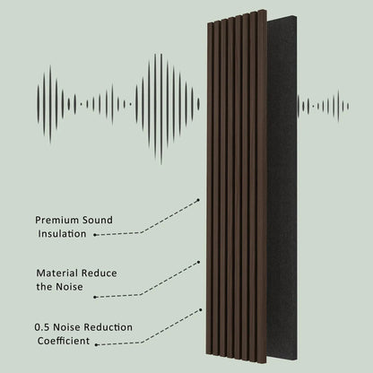 Hausvita Acoustic Solid Wood Slat Wall Panels ( 2 Panels Per Box ) - Wholesale