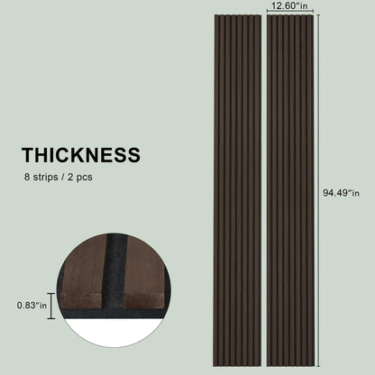 Hausvita Acoustic Solid Wood Slat Wall Panels ( 2 Panels Per Box ) - Wholesale