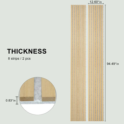 Hausvita Acoustic Solid Wood Slat Wall Panels ( 2 Panels Per Box ) - Wholesale