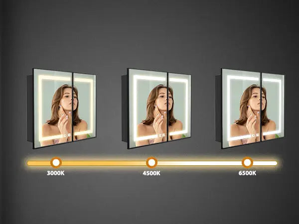 Hausvita Framed Recessed LED Light Bathroom Medicine Cabinet - medium