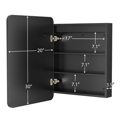 Hausvita Framed Recessed LED Light Bathroom Medicine Cabinet - Small