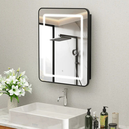 Hausvita Framed Recessed LED Light Bathroom Medicine Cabinet - Small
