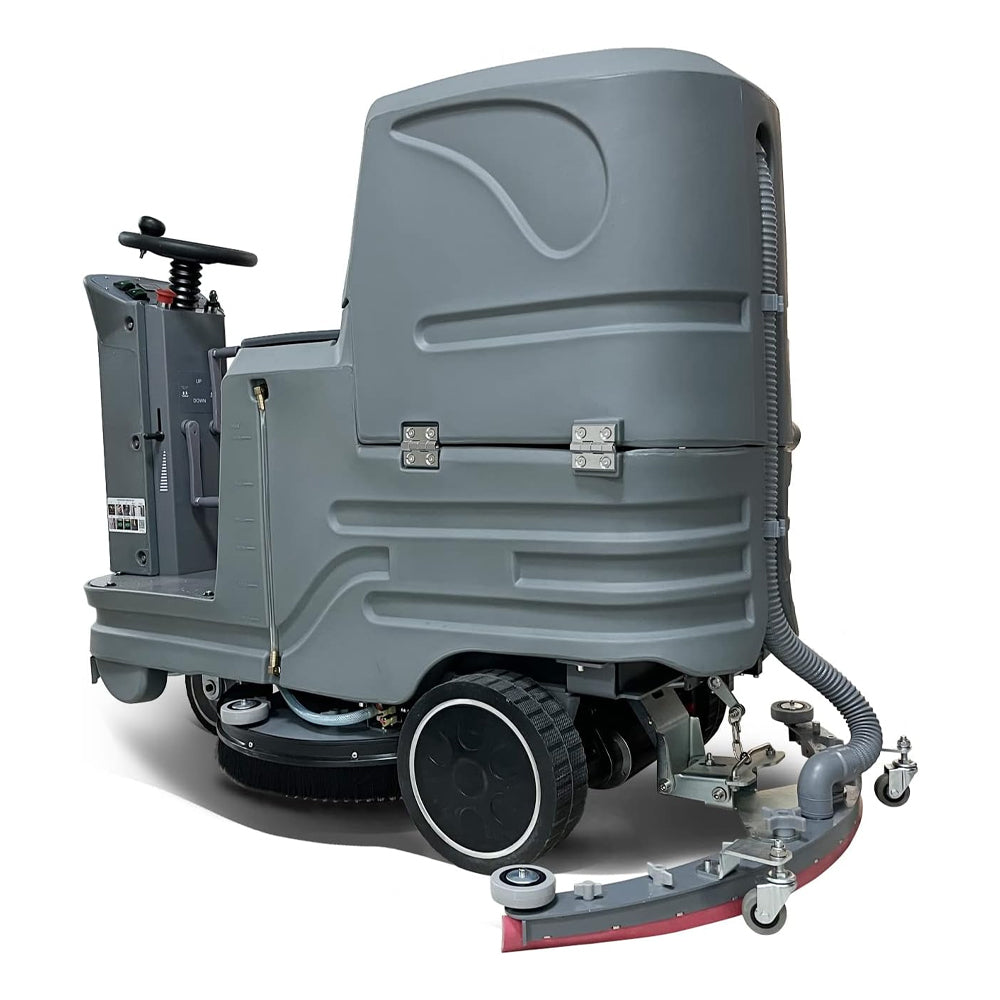 EMI Heavy Duty Commercial Electric Ride-On Floor Scrubber with 38-Inch Squeegee