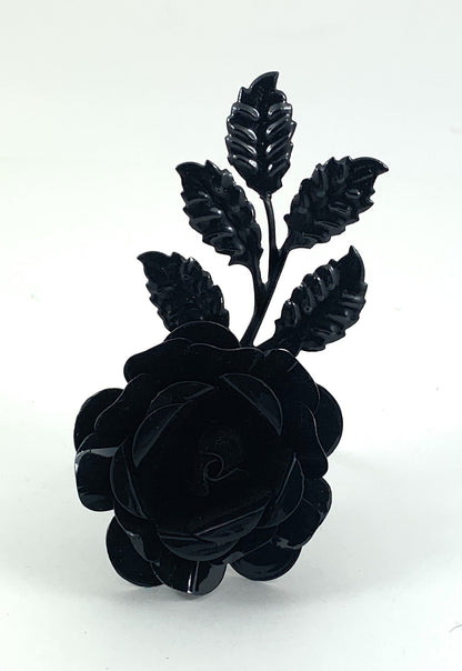 Vibhsa Black Rose Set of 4 Napkin Rings