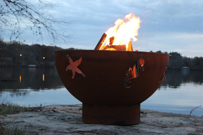 Sea Creatures - Metal Fire Pit