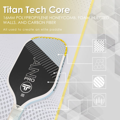 Titan Power 14MM | Thermoformed Unibody Construction | Foam Injected Walls | T700 Titan Carbon Friction Surface | White