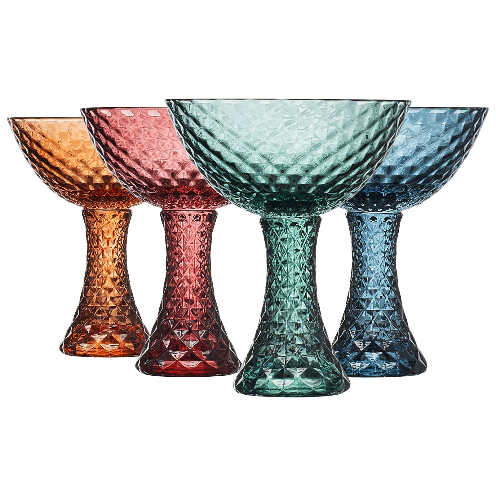 Tonal Crystal Coupe Cocktail Glassware, Set of 4 – FirePits.Store