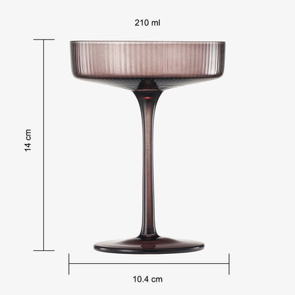 Venus Champagne Coupe Cocktail Glassware, Set of 6