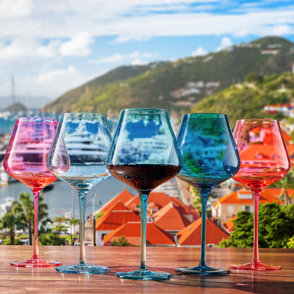 Stagioni Stemmed Wine Glassware, St Barths, Set of 5