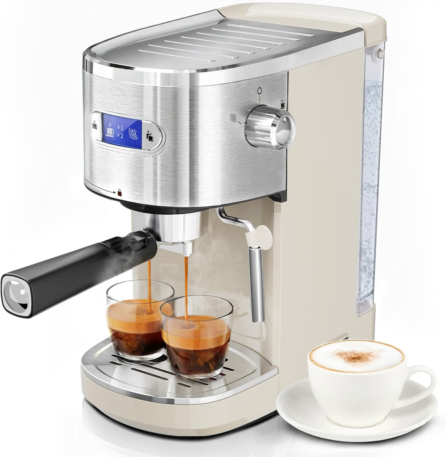 2 in 1 Espresso Machines Support Capsule Coffee Automatic Cappuccino Coffee Maker