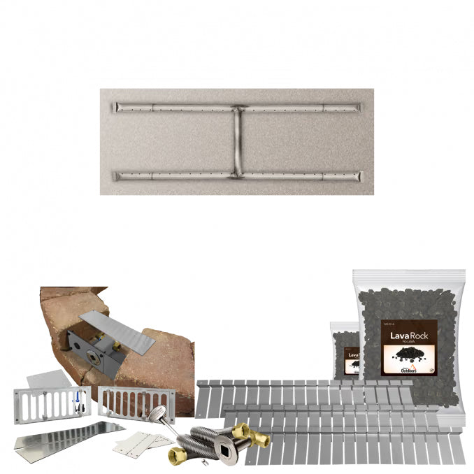 Linear Flat Stainless-steel Block Burner Kits