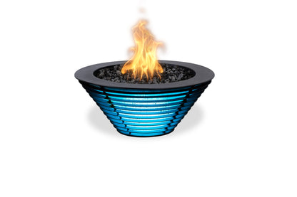 Lighthouse Series - Mayport Fire Bowl with LED 24" - Powder Coated Metal - Electronic Ignition
