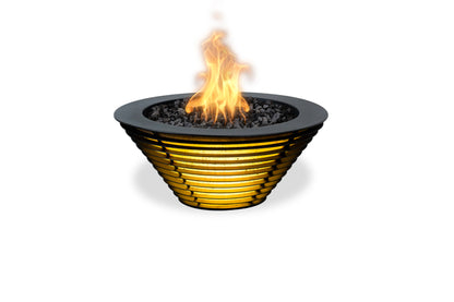 Lighthouse Series - Mayport Fire Bowl with LED 24" - Powder Coated Metal - Electronic Ignition