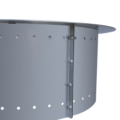 Lume Single Sided Fire Pit Insert - Stainless Steel