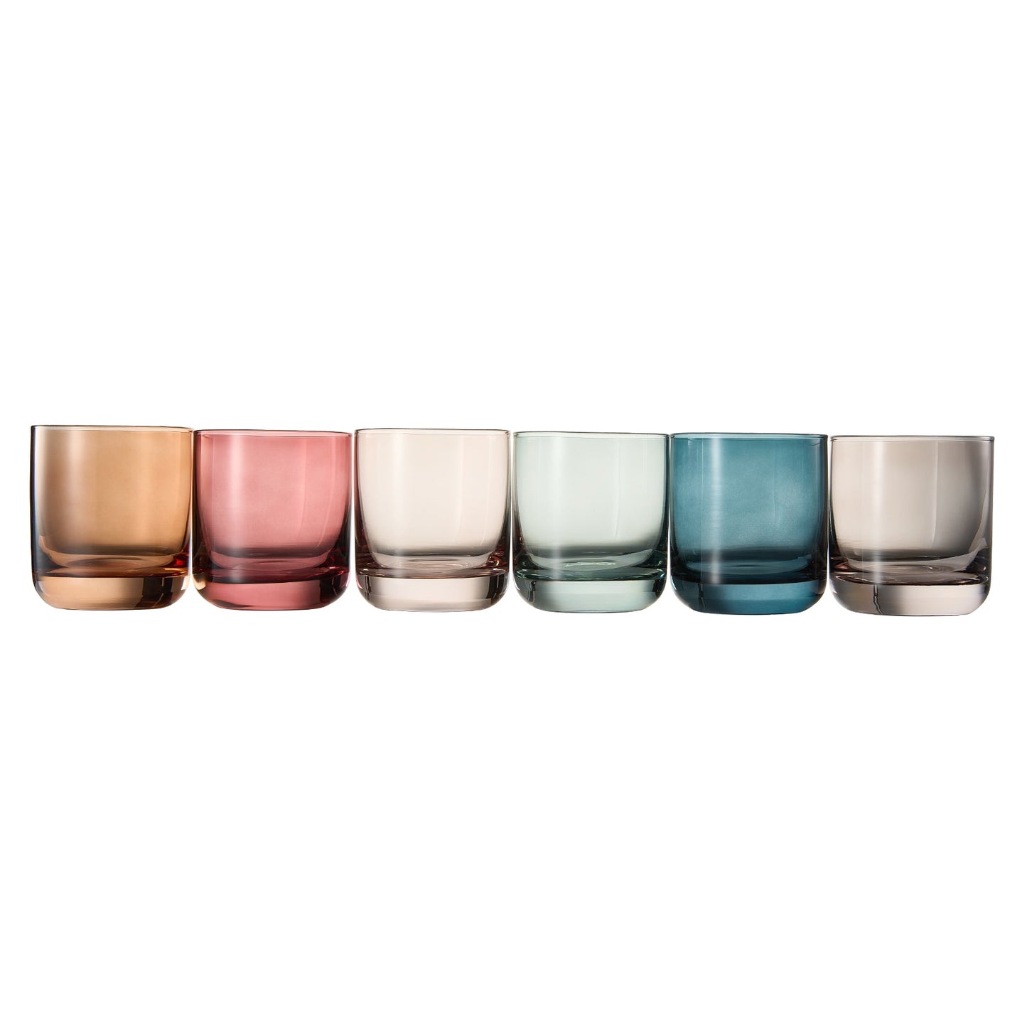 Tonal Lowball Whiskey Glassware, Set of 6