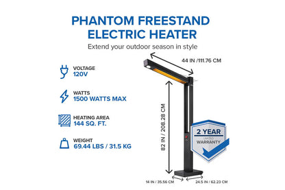 Phantom Freestand Outdoor Electric Infrared Heater