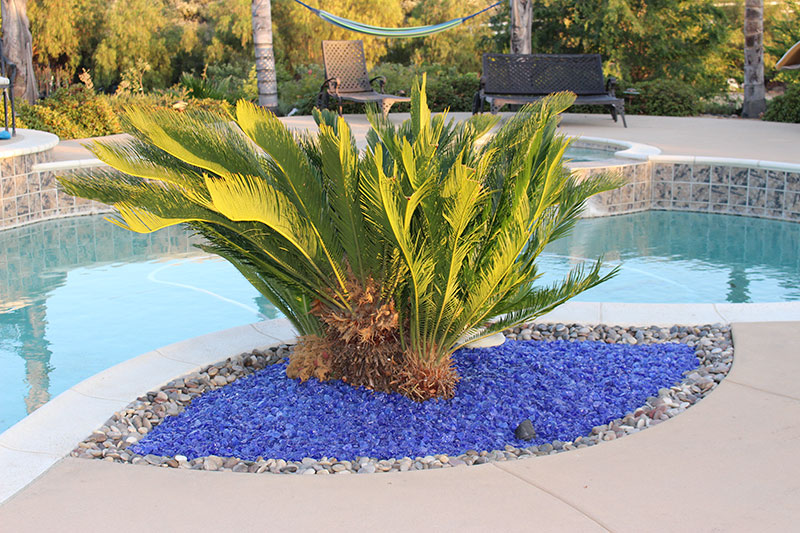 Ocean Blue Fire Glass Medium Size (1/2"-3/4") - 25 LBS