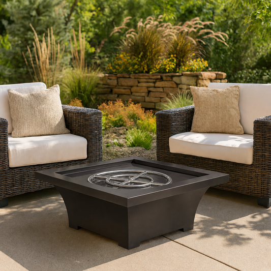 Levelle Oil Rubbed Bronze Fire Bowl - Match Lit Ignition