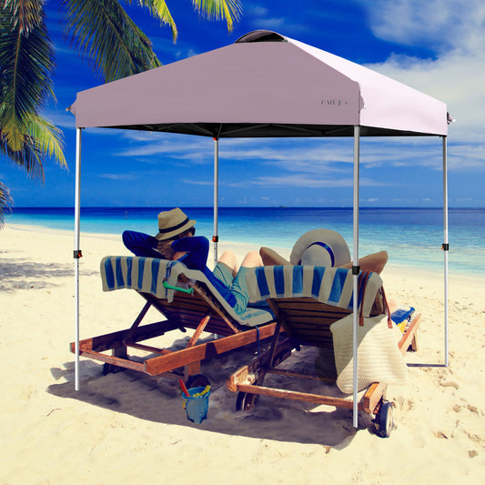 6.6 x 6.6 Feet Outdoor Pop-up Canopy Tent with Roller Bag