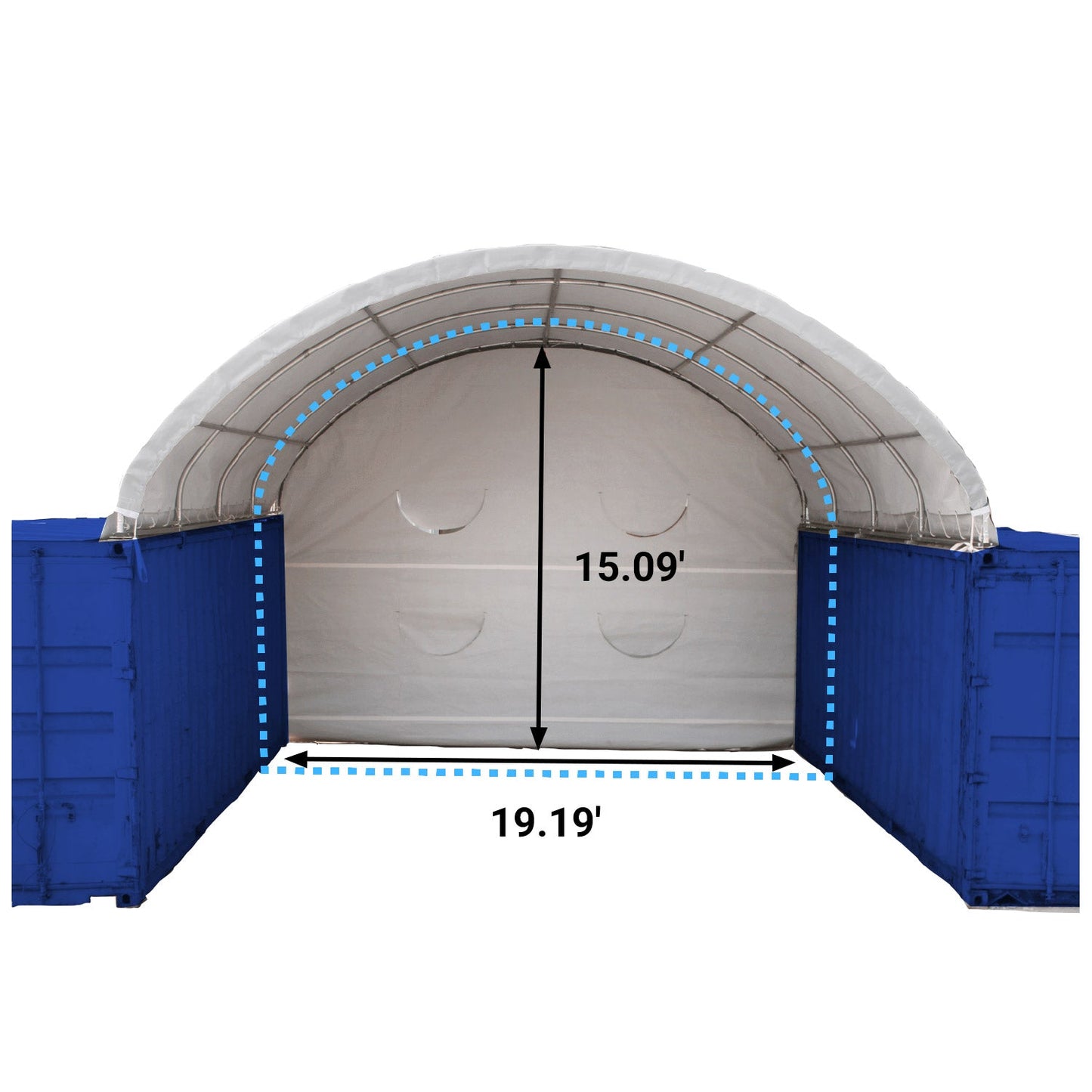 Rear Panel for W20' Container Shelter for 20ft x 20ft or 20 x 40ft
