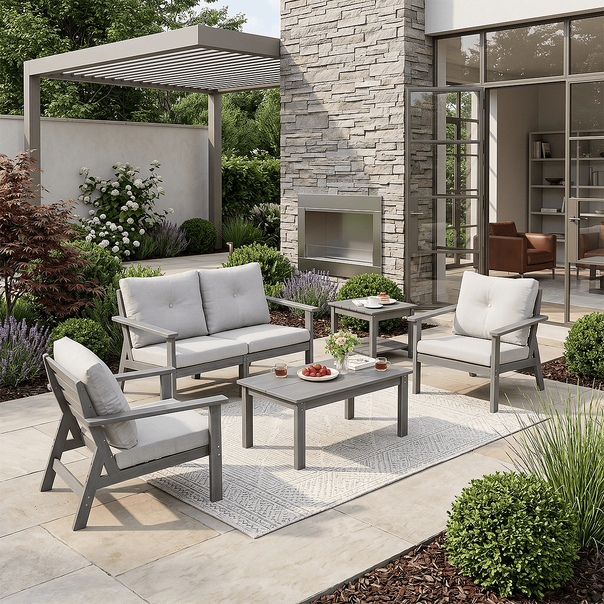 Corex HDPE Outdoor Sectional Sofa, 7-Piece