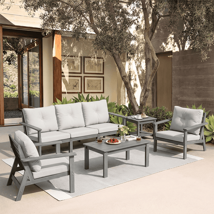 Corex HDPE Outdoor Sectional Sofa, 7-Piece