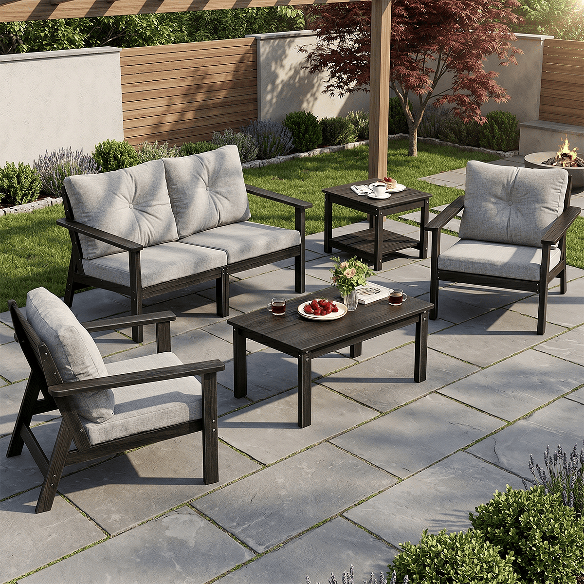 Corex HDPE Outdoor Sectional Sofa, 7-Piece
