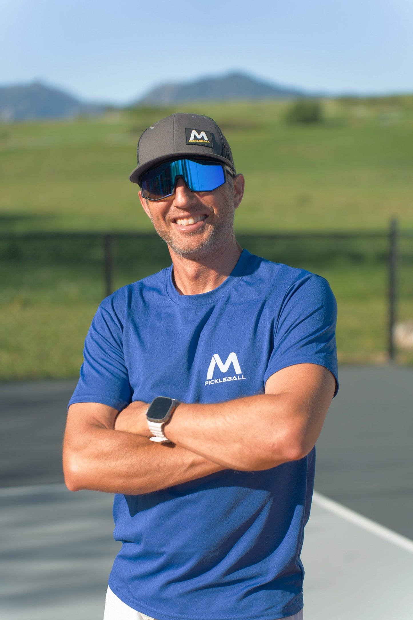 Pro-Guard Glasses Set with Blue Mirrored Lens
