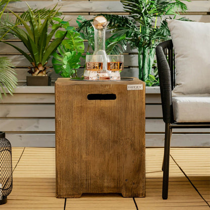 Alora Premium 16-Inch Outdoor Hideaway Table Cover For Standard 20 LBS Propane Tank