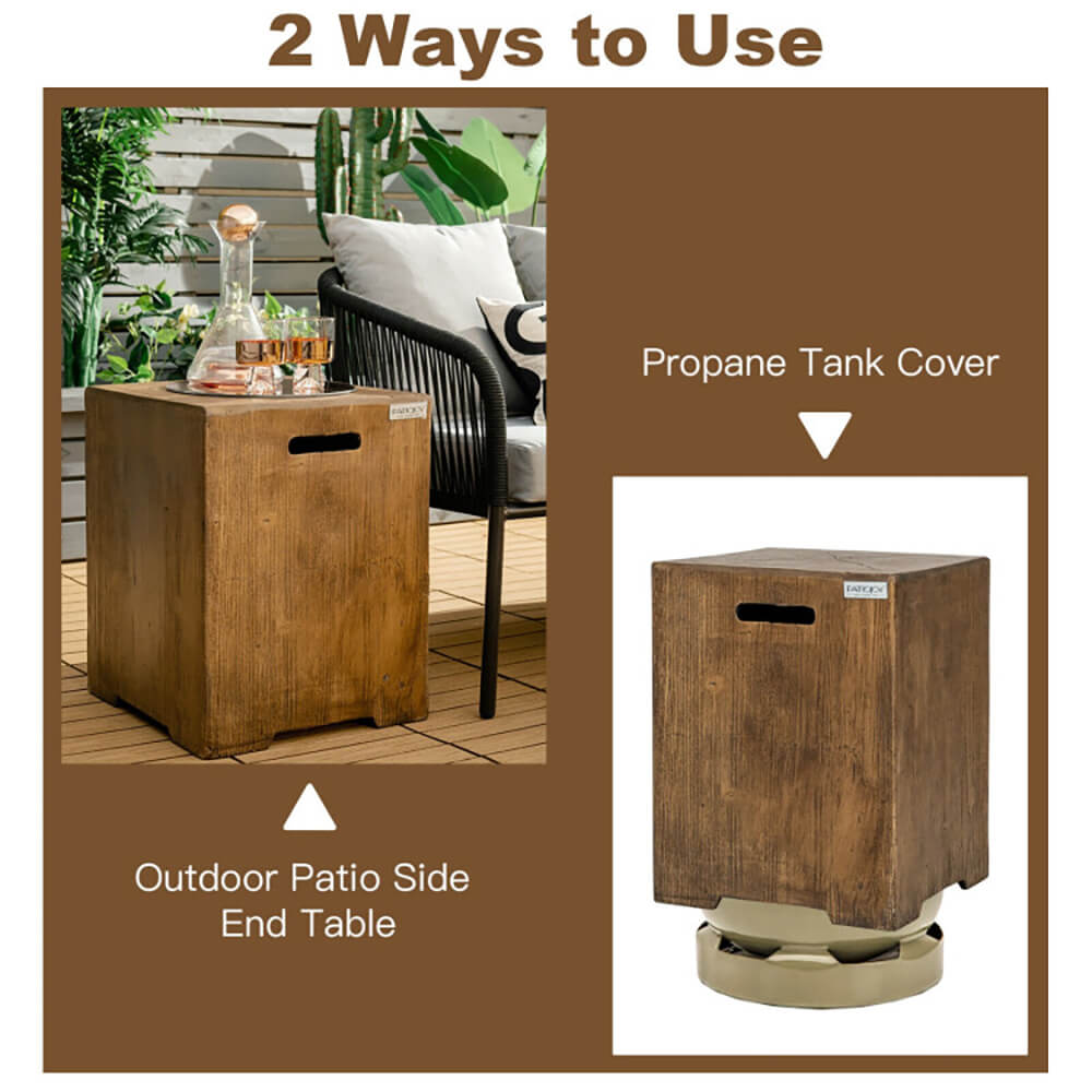 Alora Premium 16-Inch Outdoor Hideaway Table Cover For Standard 20 LBS Propane Tank