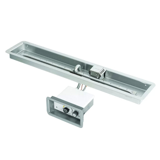 Rectangular Drop in Pan and Linear Stainless Steel Burner