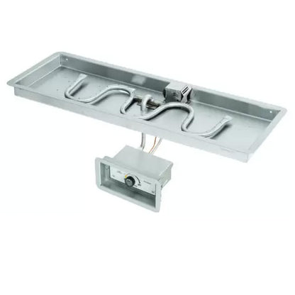 Rectangular Drop In Pan and Switchback Stainless Steel Burner