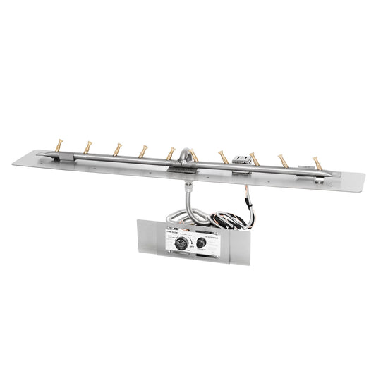 Rectangular Flat Pan and Linear Stainless Steel Bullet Burner