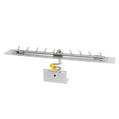 Rectangular Flat Pan and Linear Stainless Steel Bullet Burner