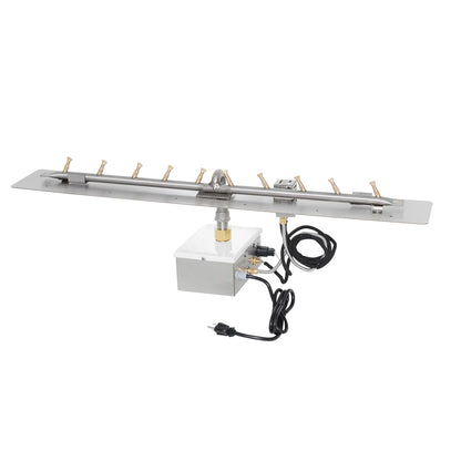 Rectangular Flat Pan and Linear Stainless Steel Bullet Burner
