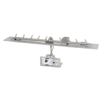 Rectangular Flat Pan and Linear Stainless Steel Bullet Burner