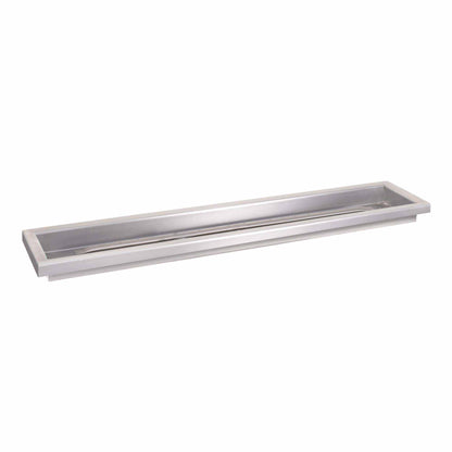 Rectangular Raised Lip Drop In Pan and Linear Stainless Steel Burner