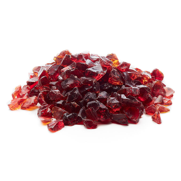 Red Fire Glass Medium Size (1/2"-3/4") - 25 LBS